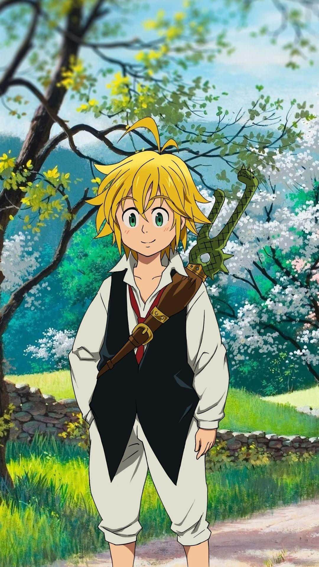 A Young Boy With Blonde Hair Standing In A Field Background