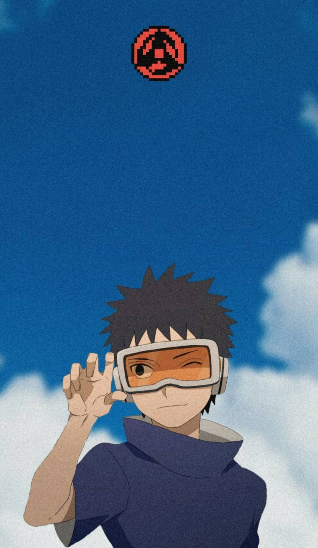 A Young Obito Showing Strength And Courage Background
