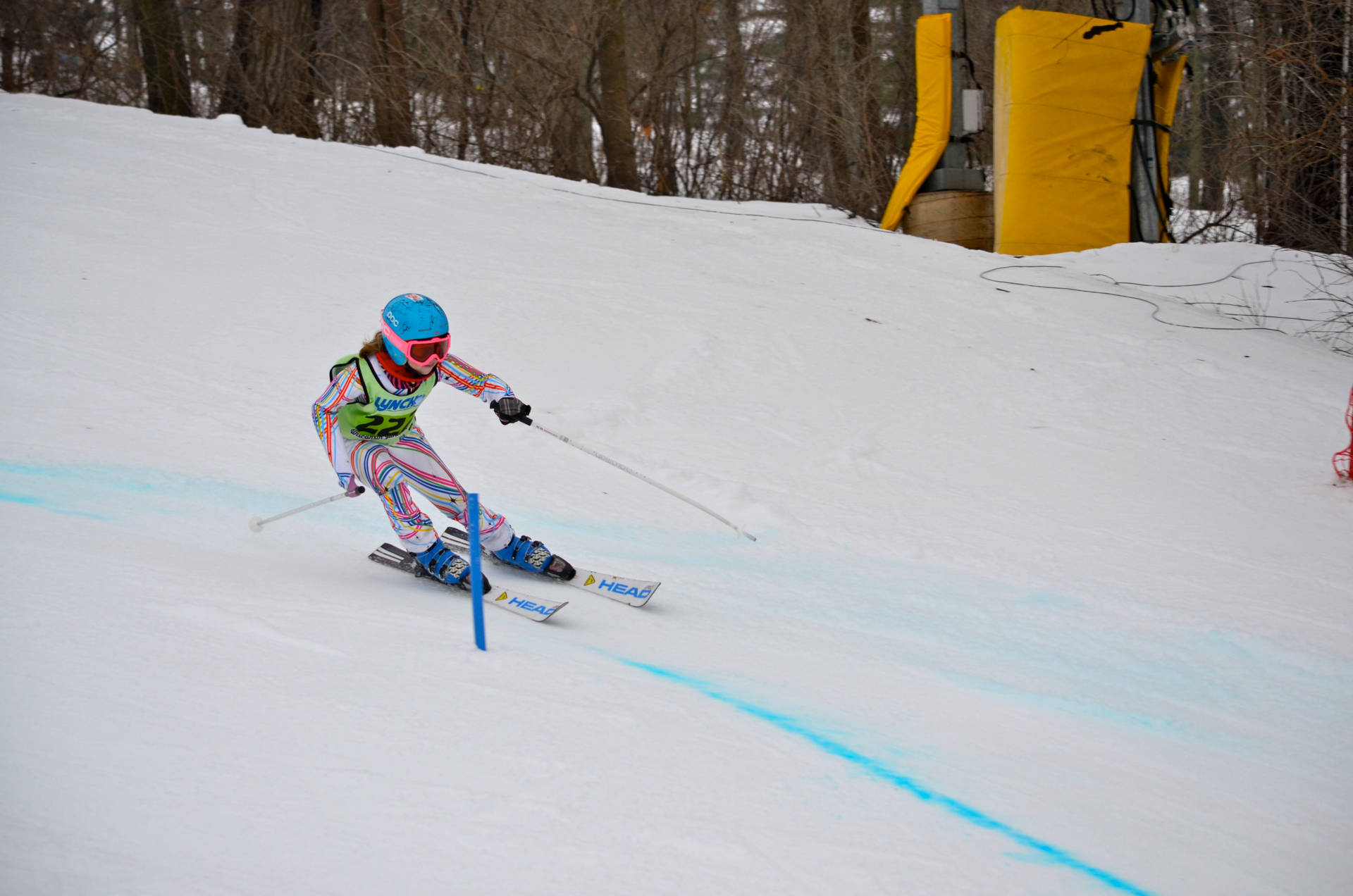 A Young Skier Mastering The Slopes Of Alpine Skiing Background