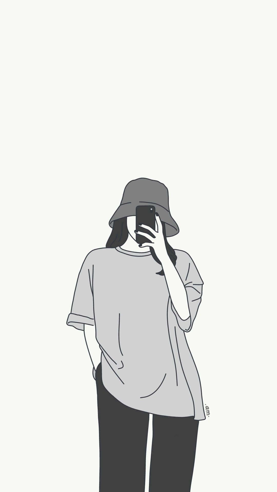A Young Tomboy Girl Dresses For Adventure Background