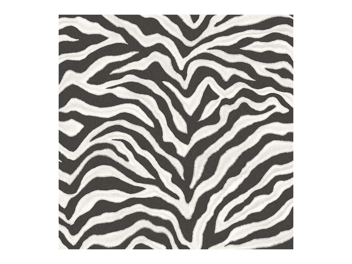 A Zebra Print Rug With Black And White Stripes Background