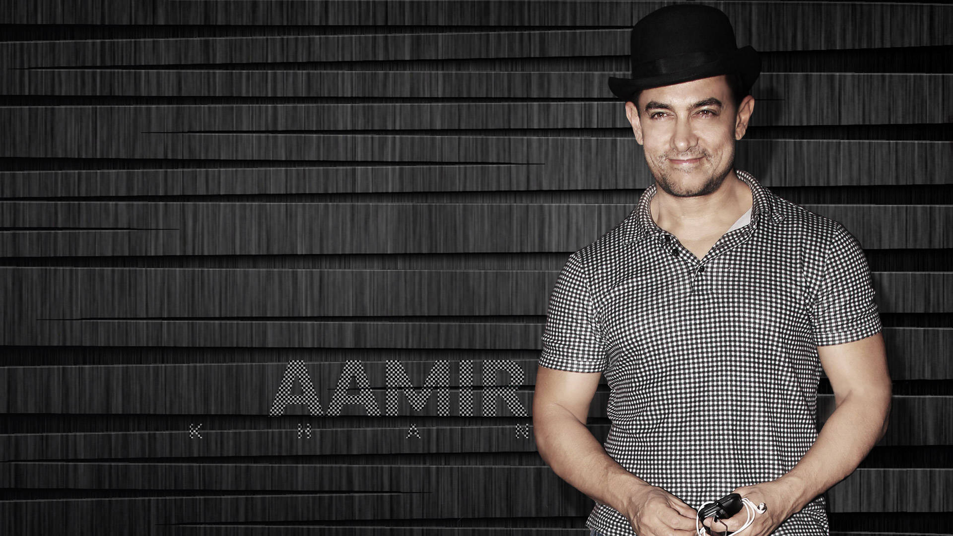 Aamir Khan Black And White Polo Background
