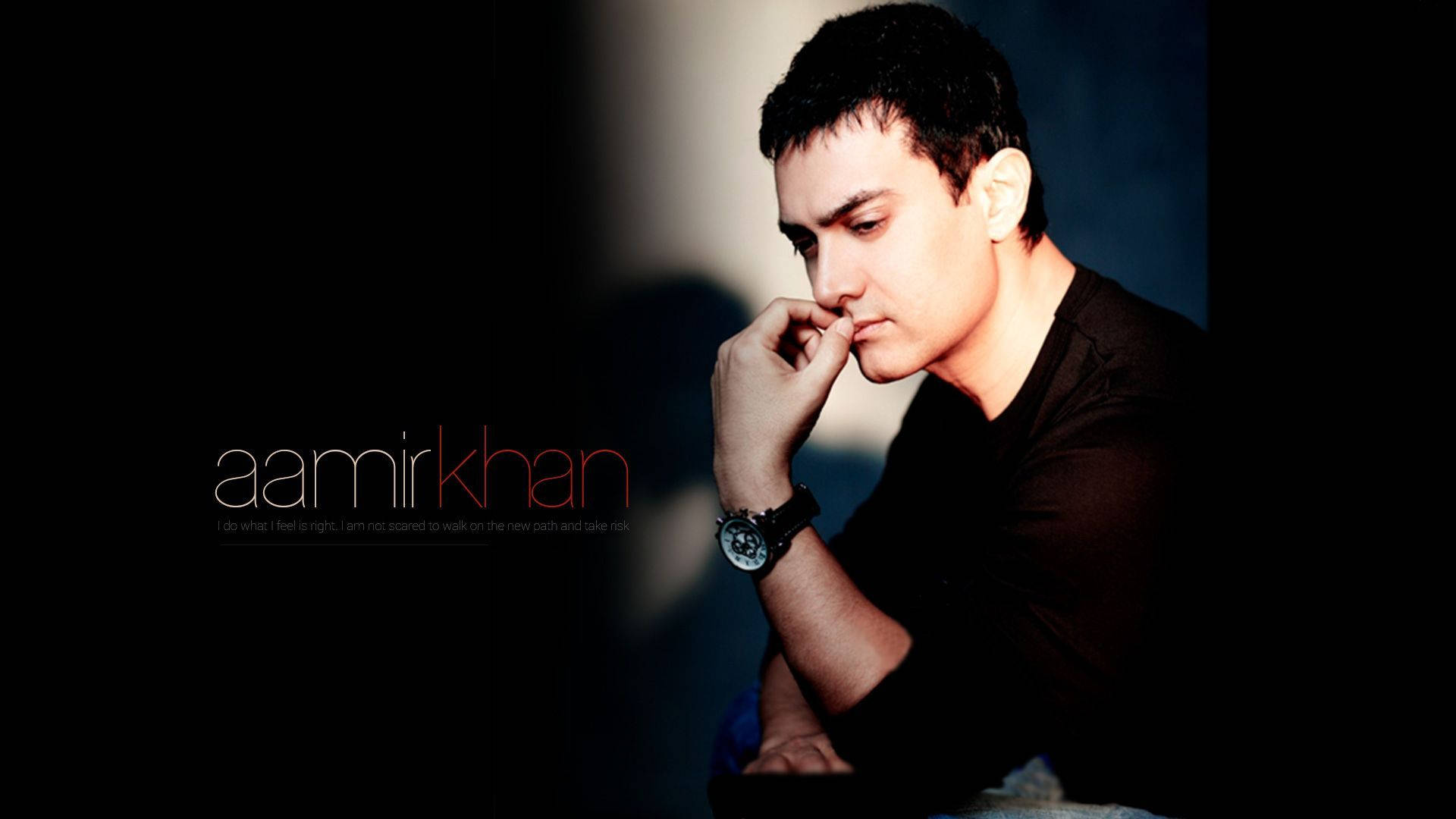 Aamir Khan In The Dark Background