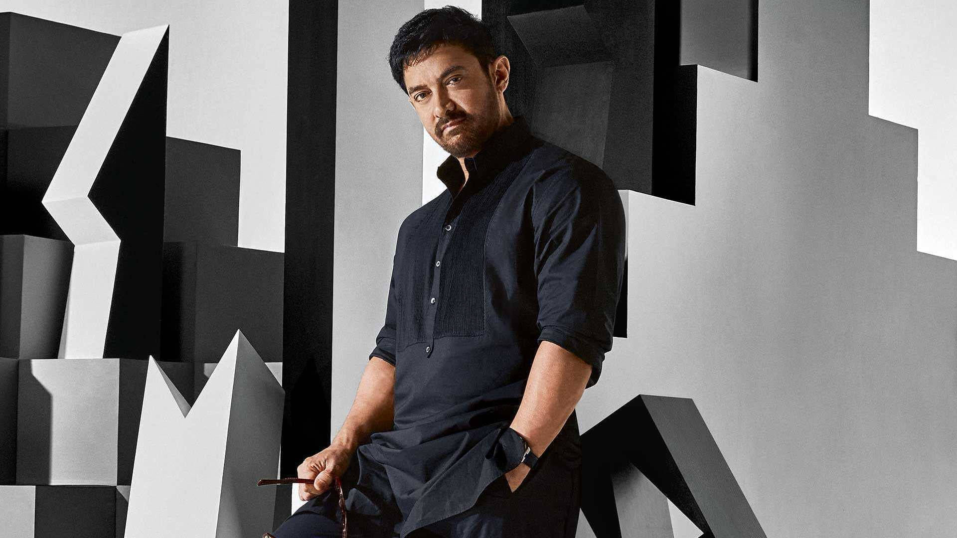 Aamir Khan Photoshoot In Black Background