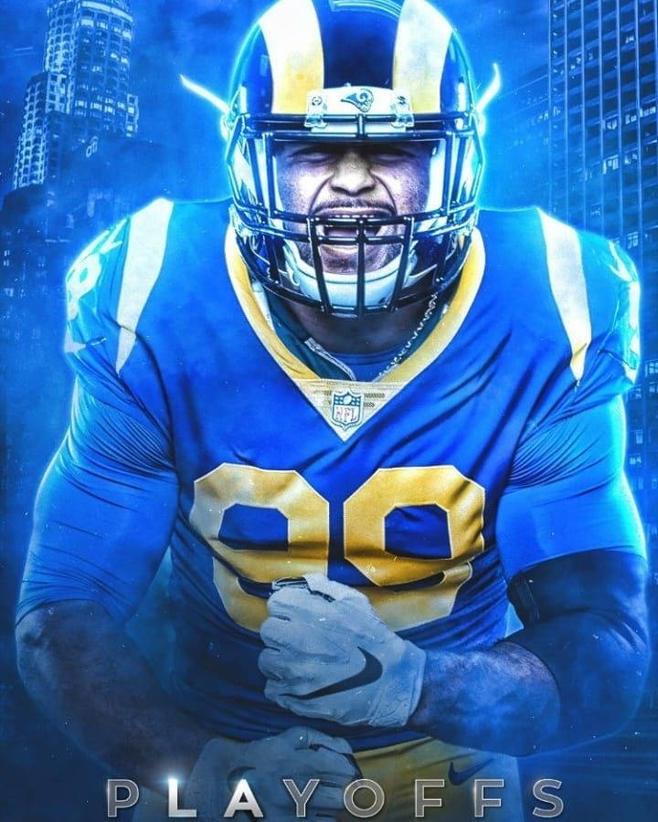 Aaron Donald Nfl Playoffs Cool Poster Background