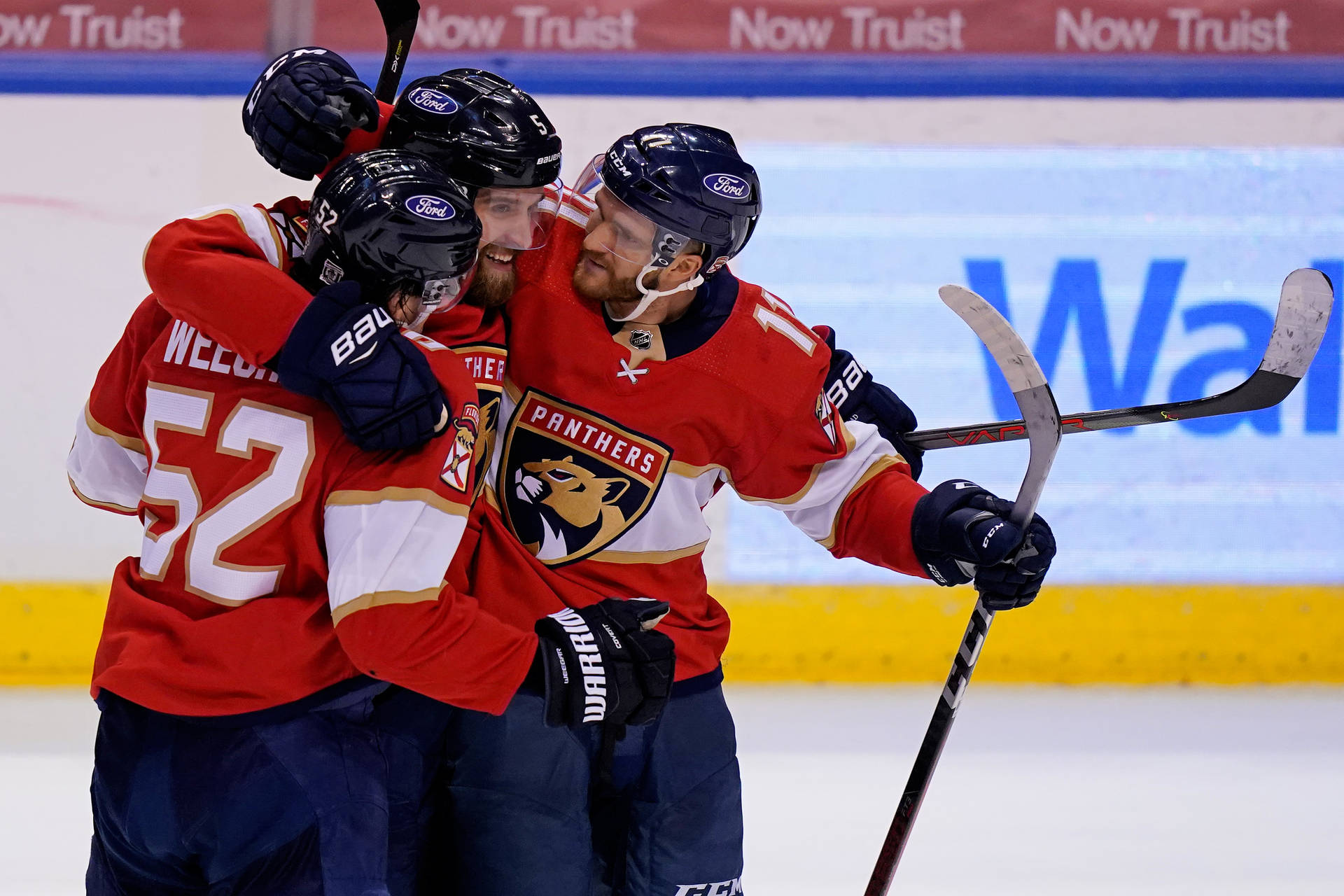 Aaron Ekblad In Action At The Fla Arena Background