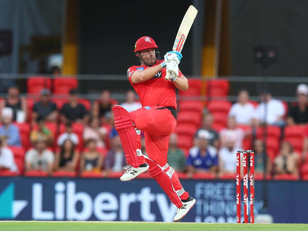 Aaron Finch All Red Cricket Uniform Background