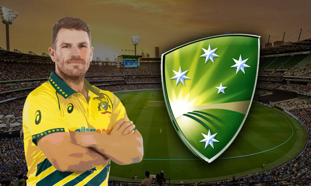 Aaron Finch Australia Cricket Team Logo Background