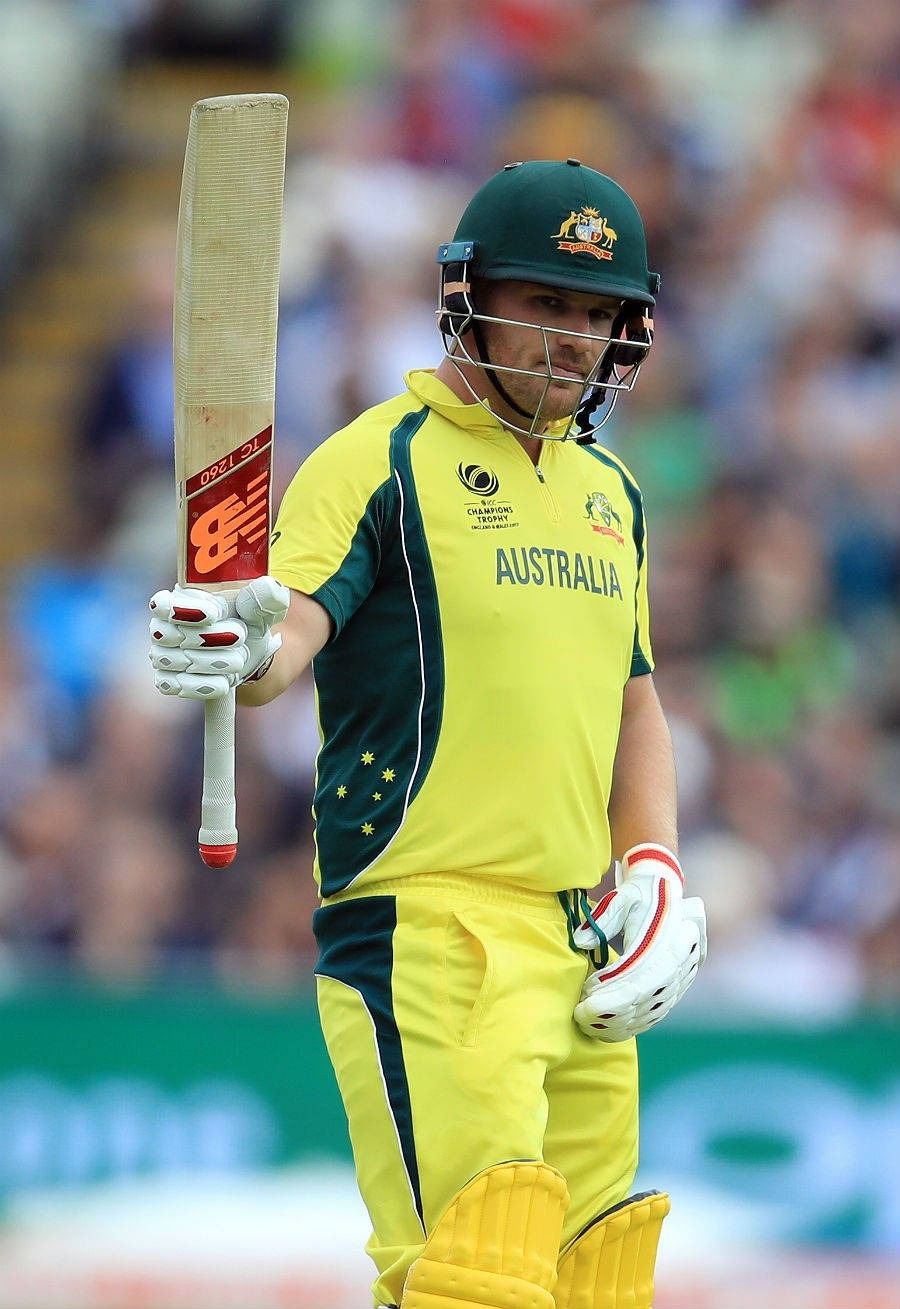 Aaron Finch Custom New Balance Bat Background