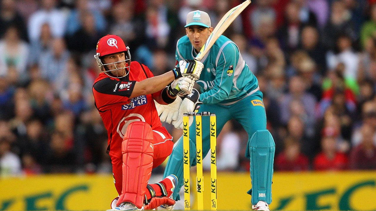 Aaron Finch In Red Renegades Uniform Background