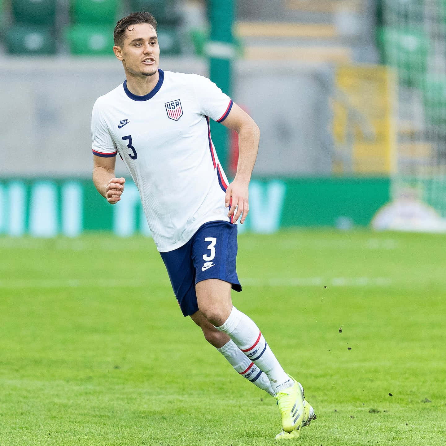 Aaron Long In Action During International Friendly Match Background
