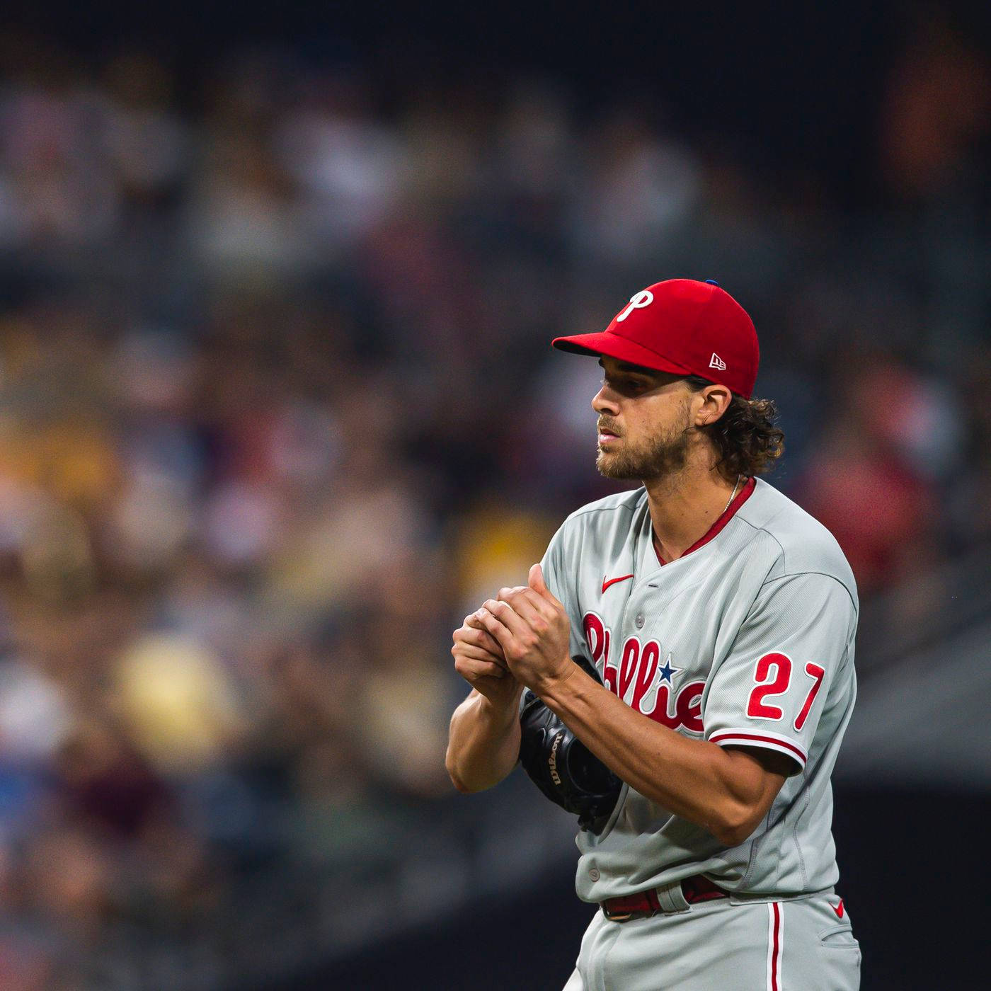 Aaron Nola Clasped Hands Background