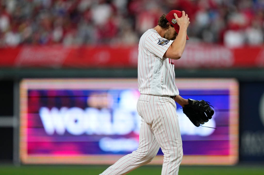 Aaron Nola Gripping Cap Background