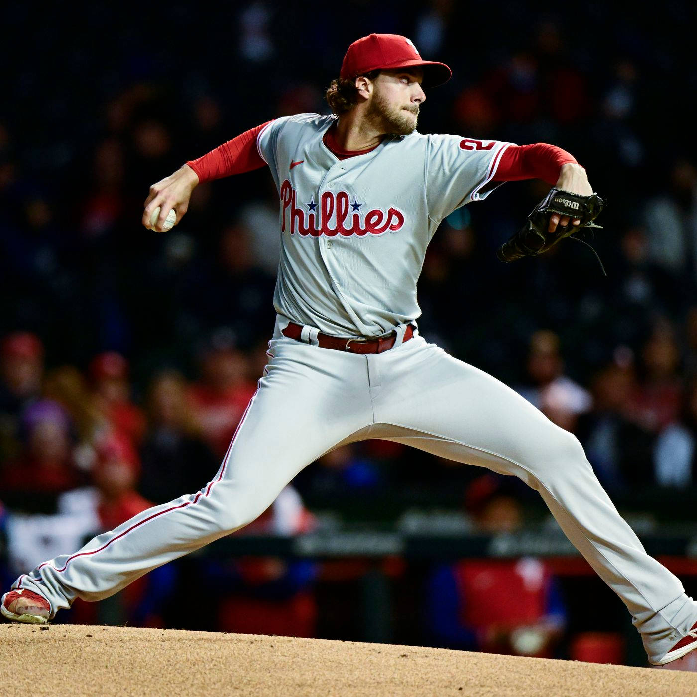 Aaron Nola Mid-pitch Background