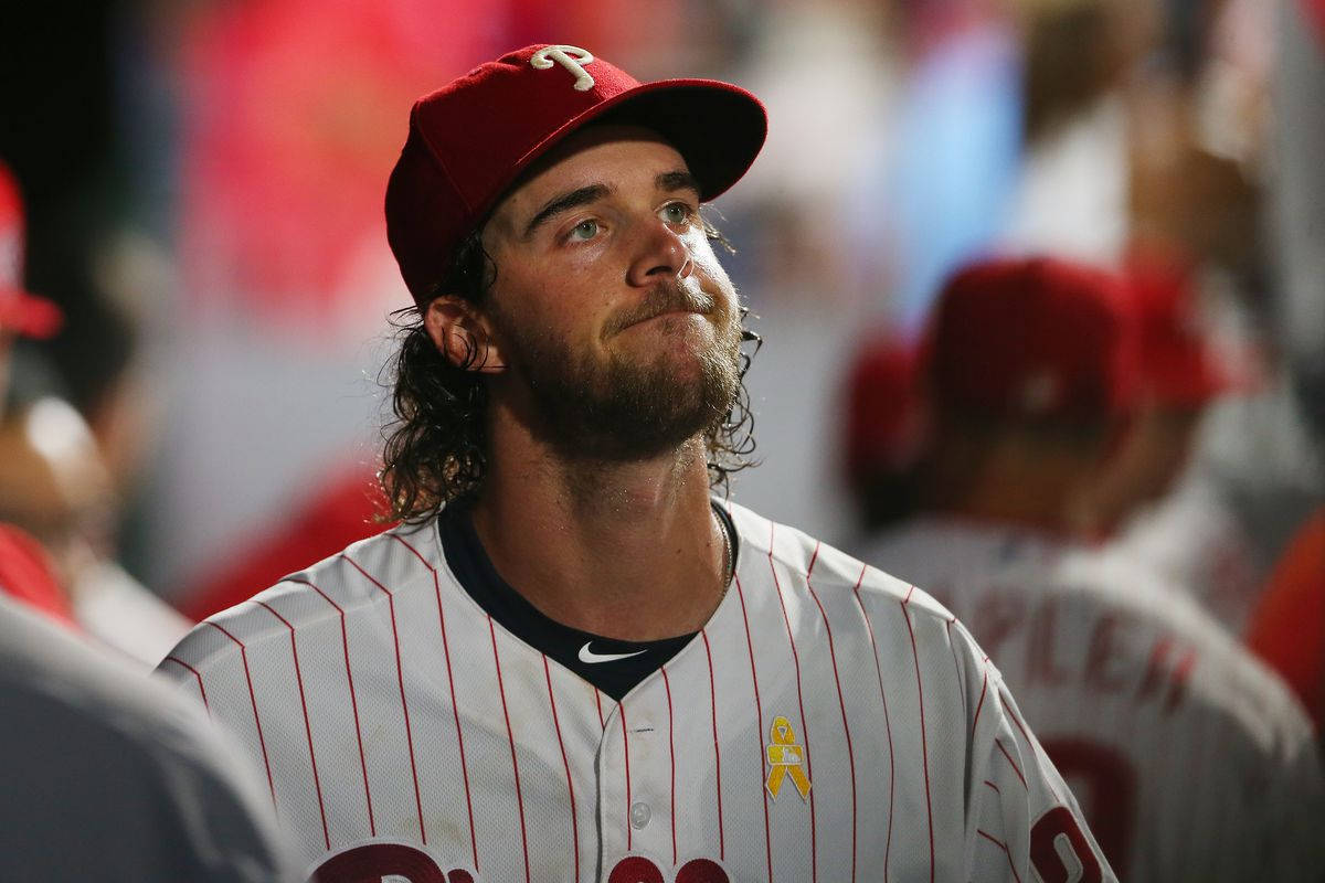 Aaron Nola Okay Face Background