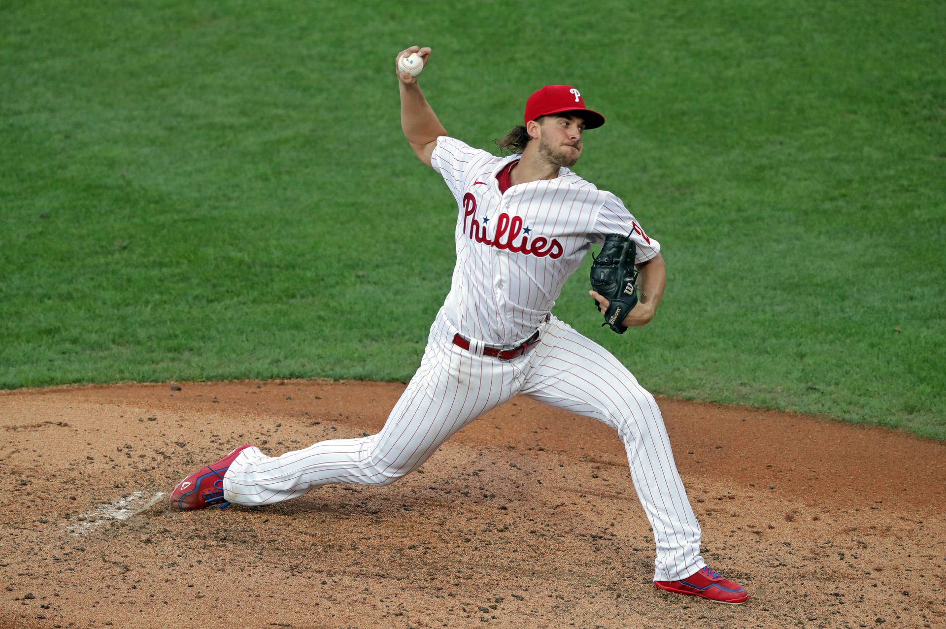 Aaron Nola Tossing Ball Background