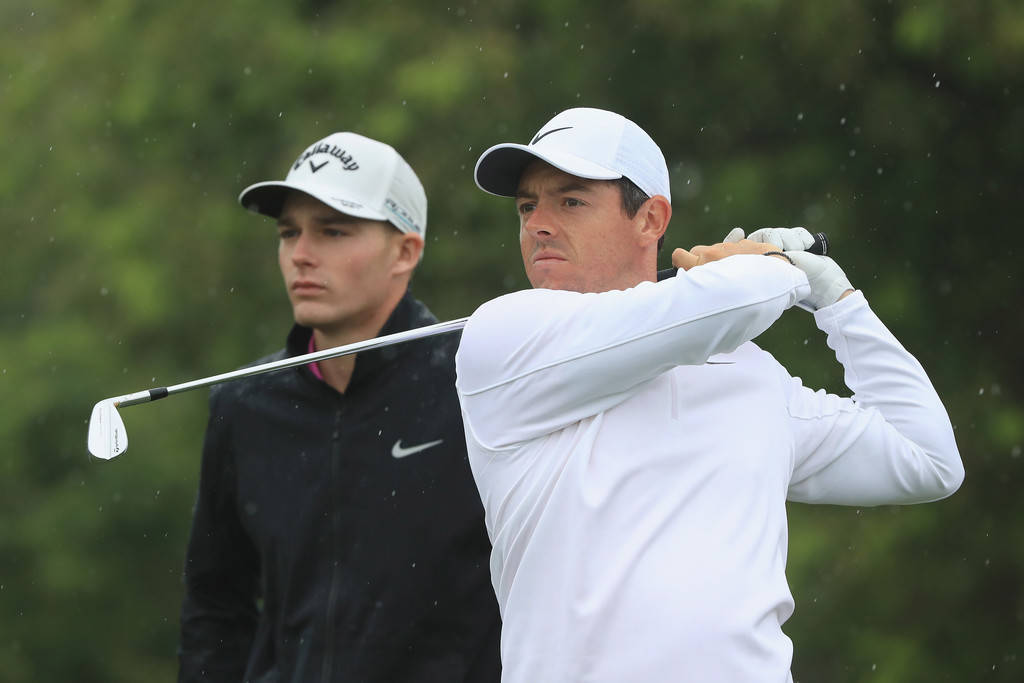 Aaron Wise With Rory Mcilroy Background