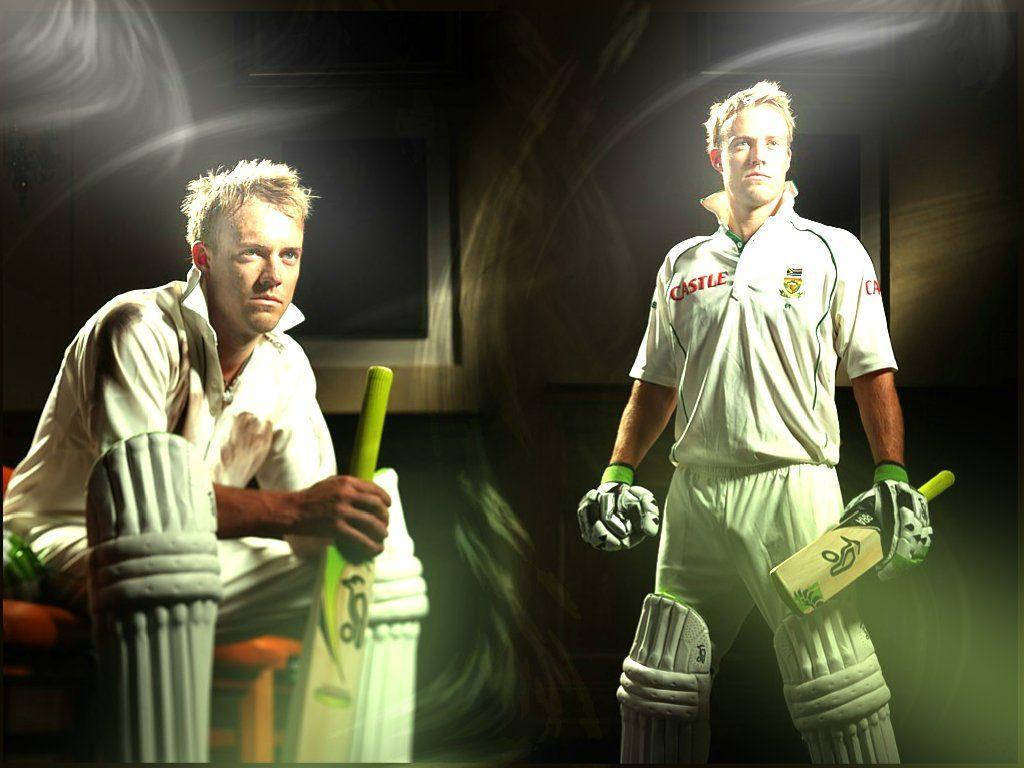 Ab De Villiers White South African Jersey Background
