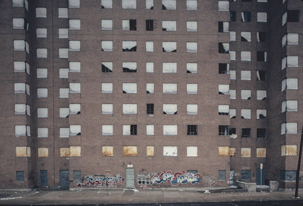 Abandoned Building In Newark, New Jersey. Background