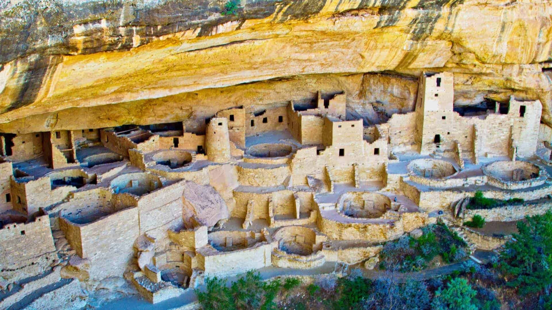 Abandoned Cliff Palace Mesa Verde National Park Background