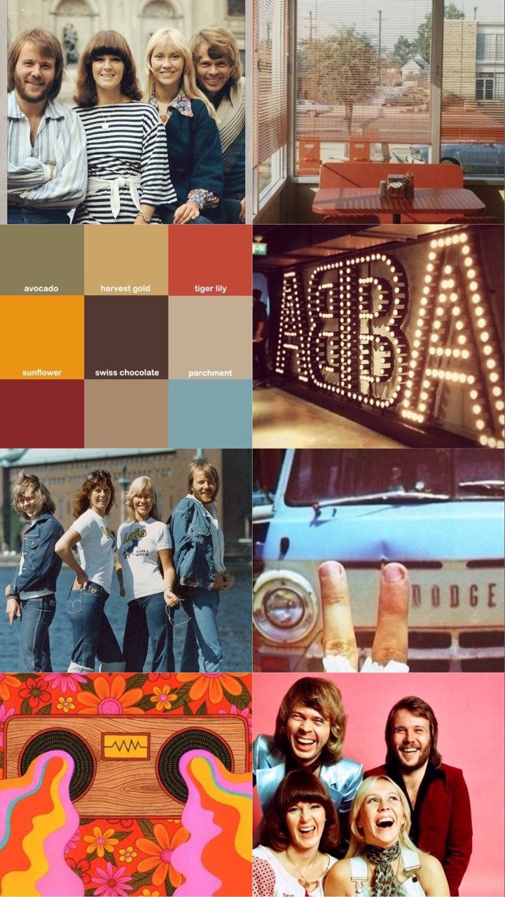 Abba Aesthetic Collage Background