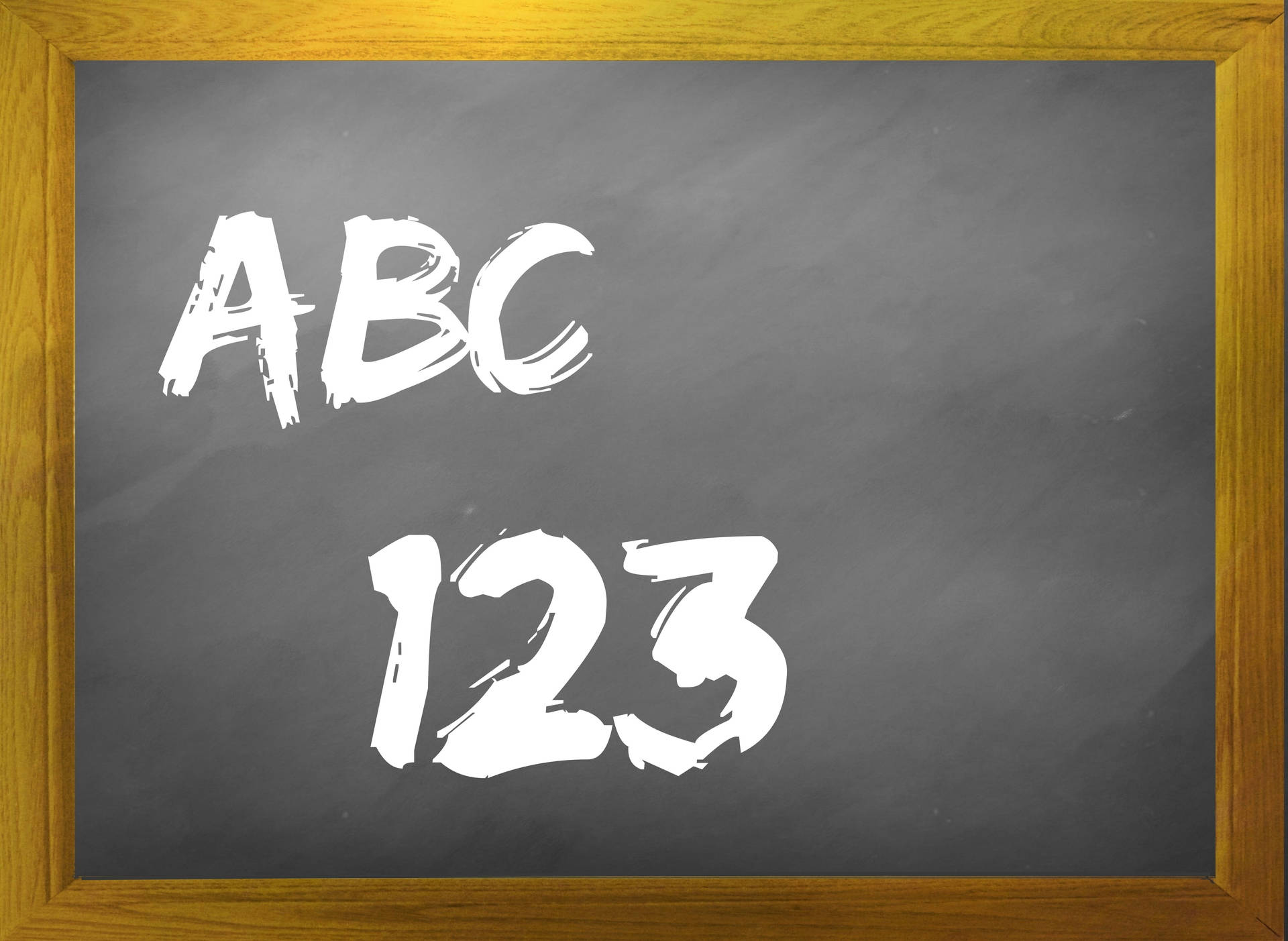 Abc Letters On Blackboard Background