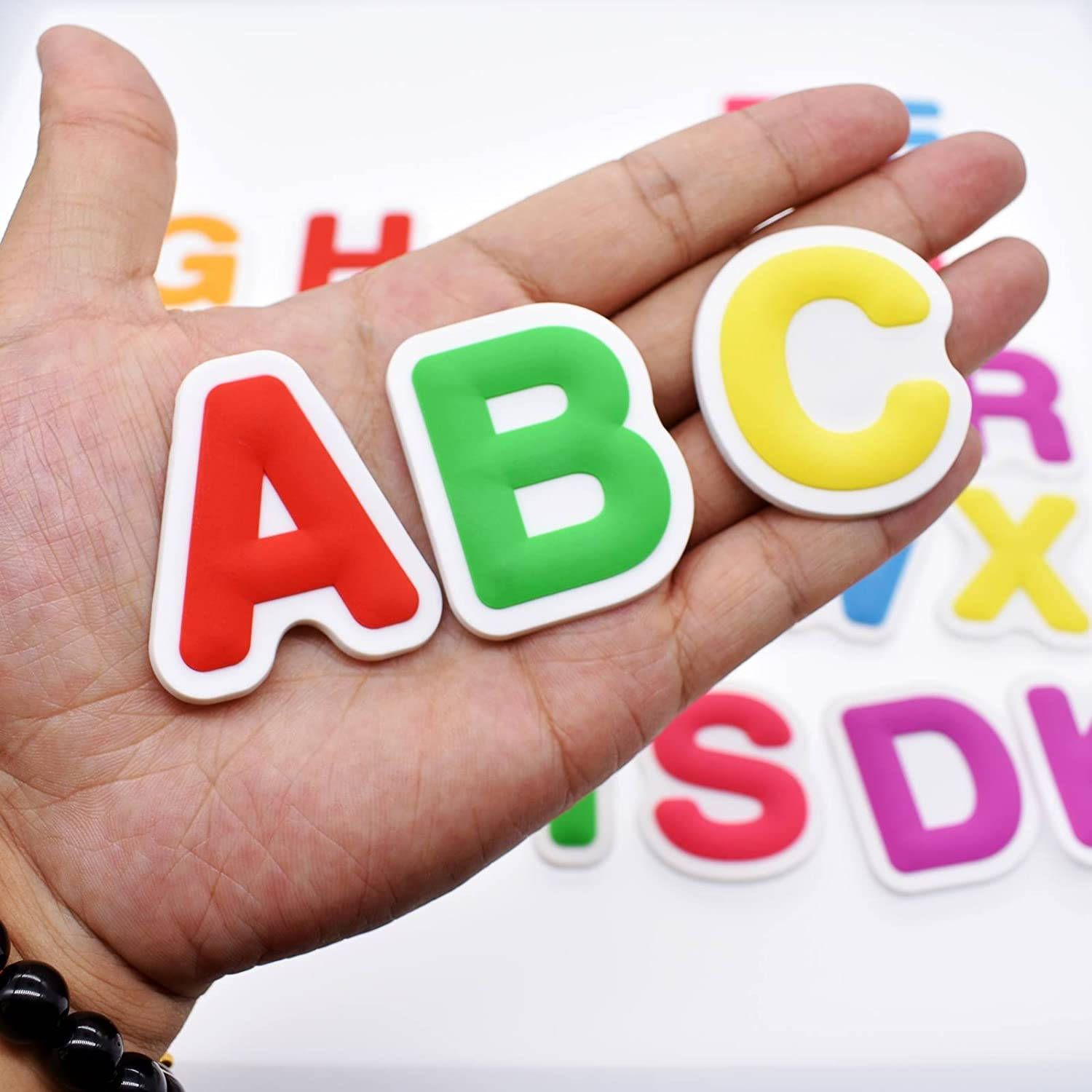 Abc Letters On Palm Background