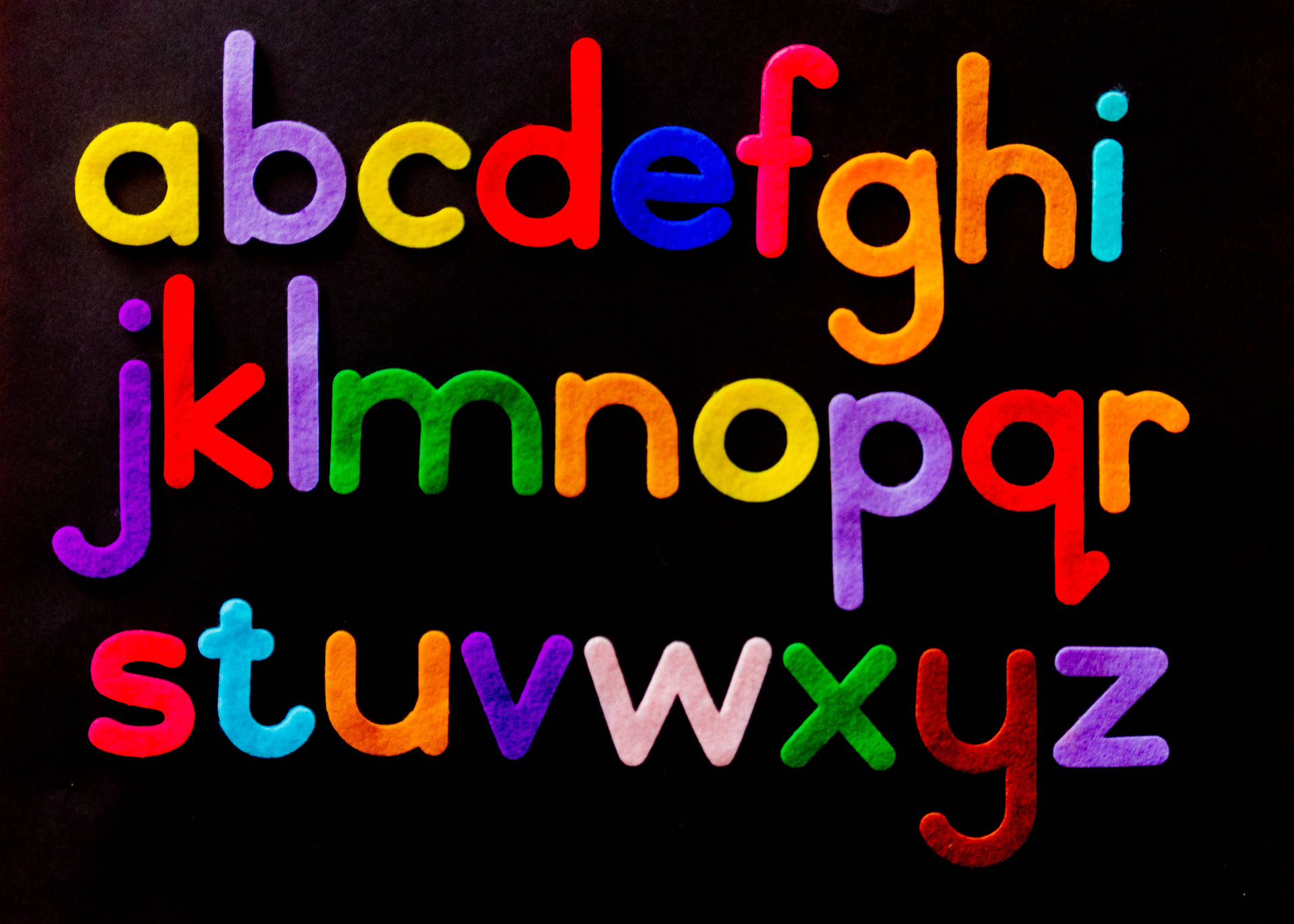Abc Neatly Lined Up Letters
