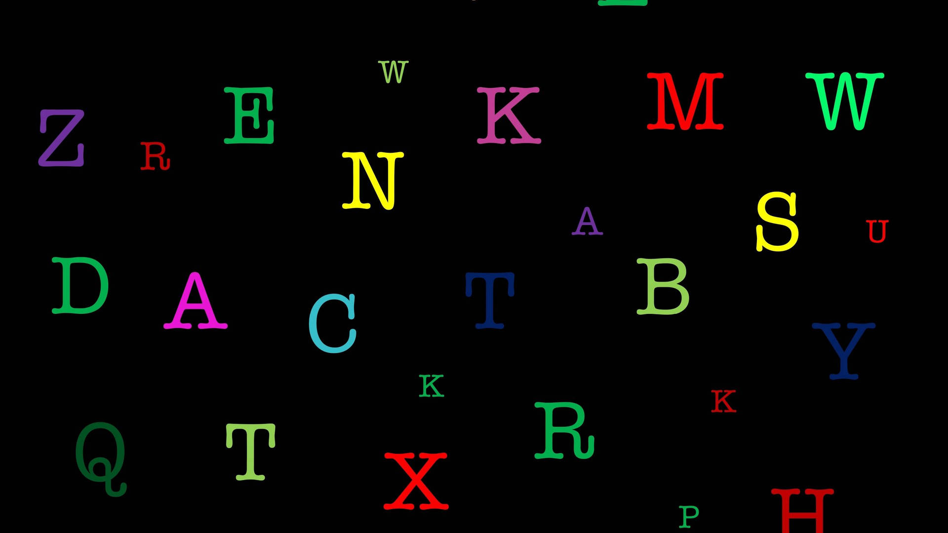 Abc Neon Capital Letters Background