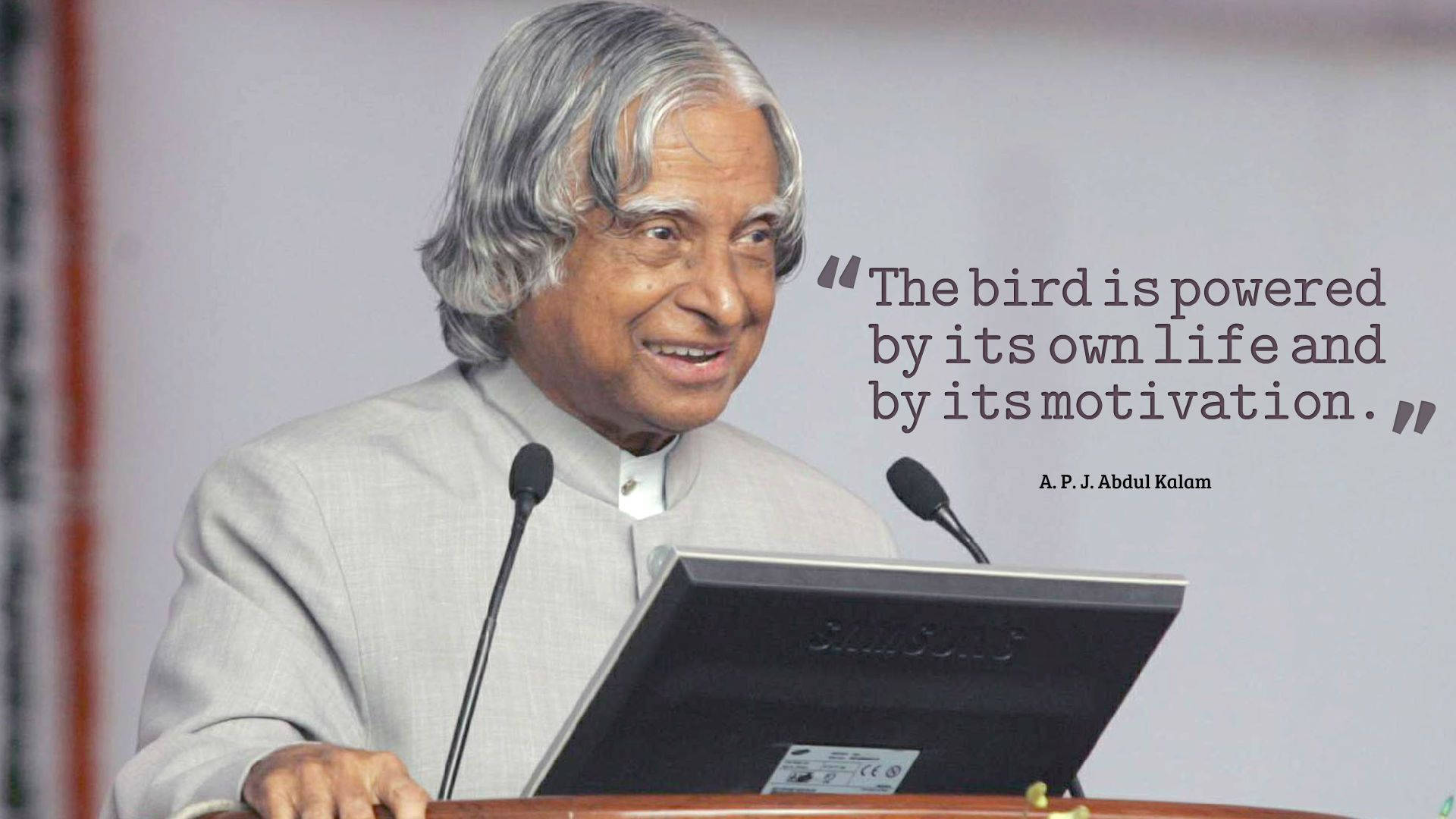 Abdul Kalam Hd Bird's Power Quote Background