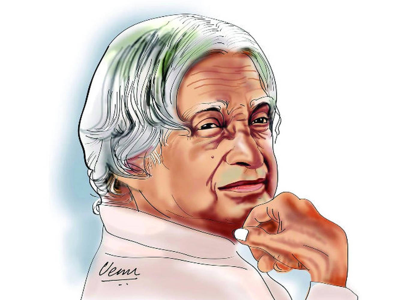 Abdul Kalam Hd Creative Portrait Background