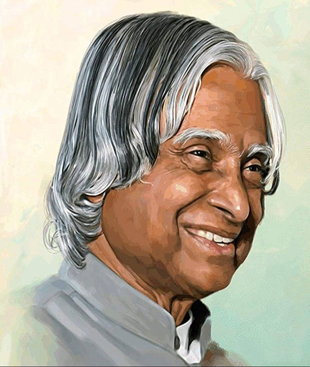 Abdul Kalam Hd Vivid Portrait Smile Background