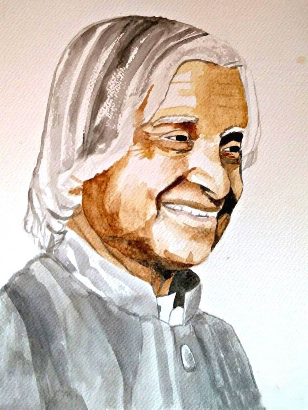Abdul Kalam Hd Watercolor Art