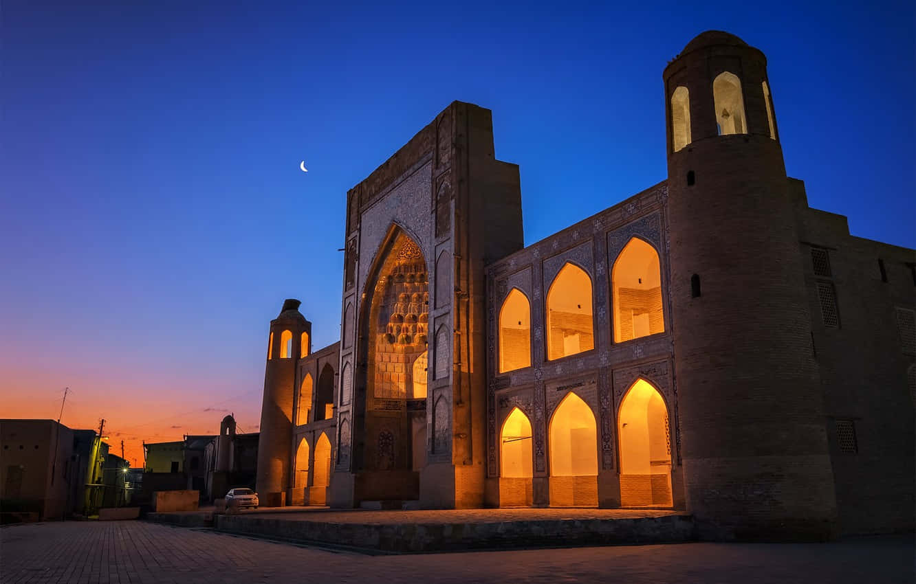 Abdulaziz Khan Madrassah Bukhara At Night