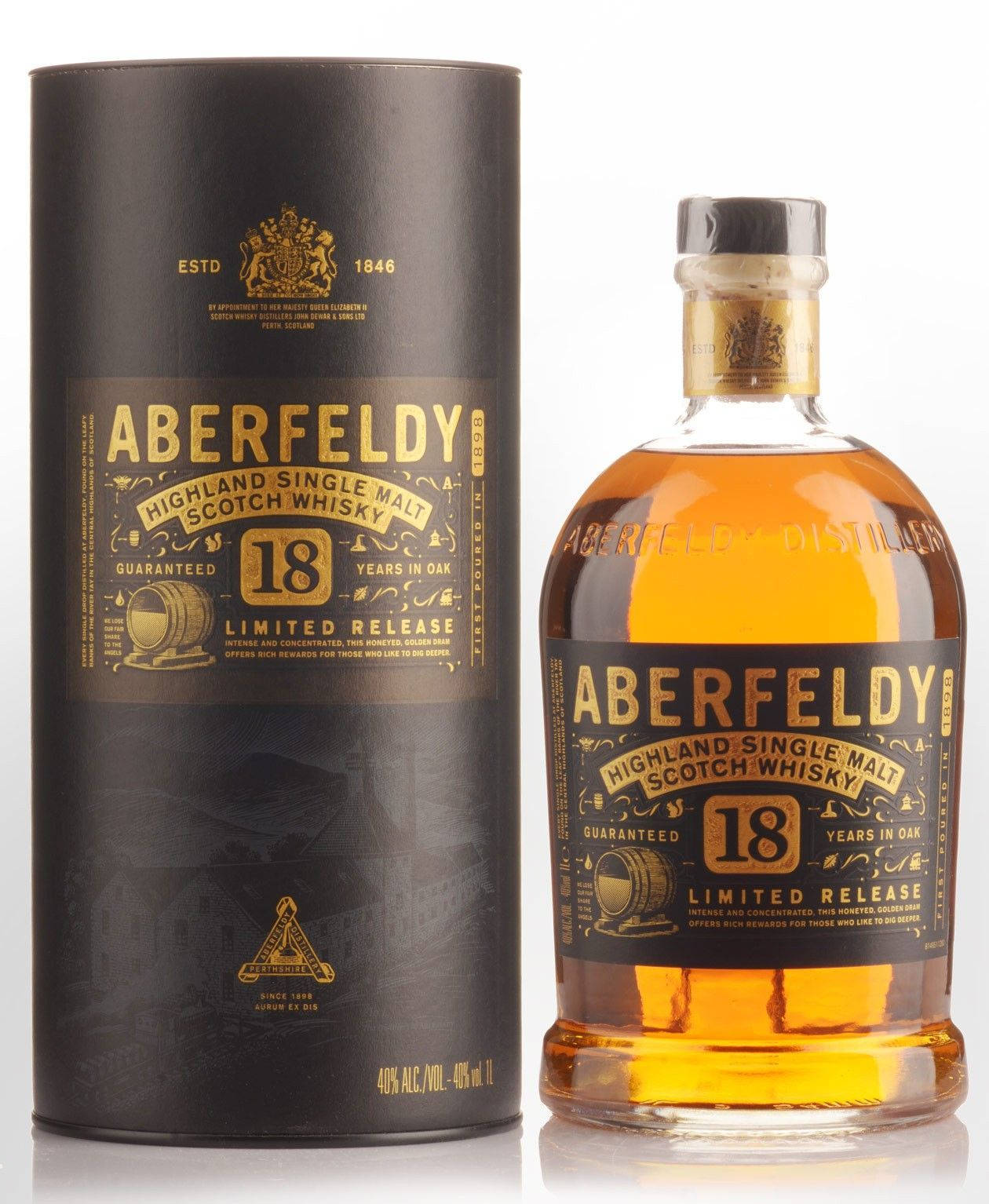 Aberfeldy 18 Year Old Bottle Background