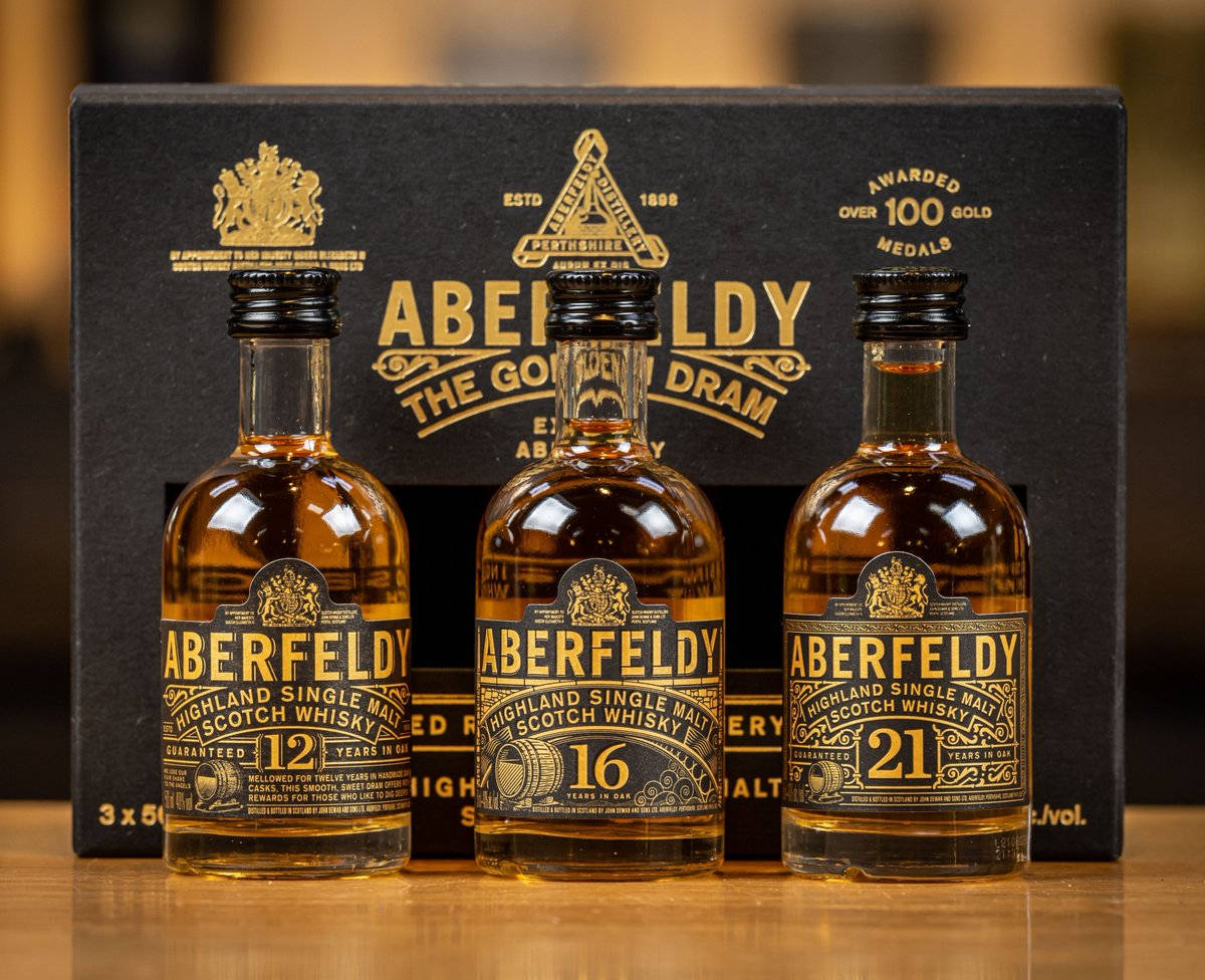 Aberfeldy Three Bottles Background