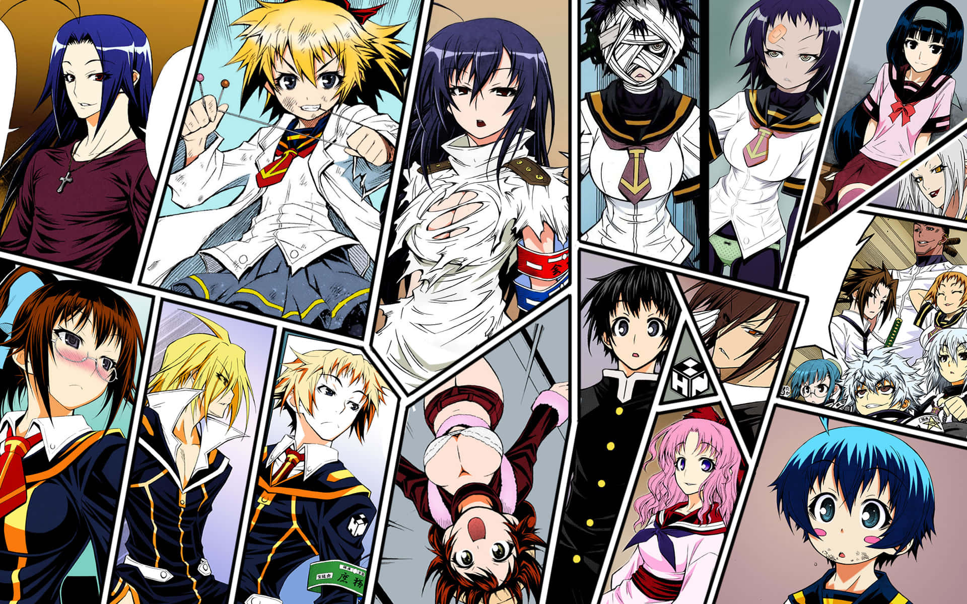 Abnormal Anime Photo Collage Background