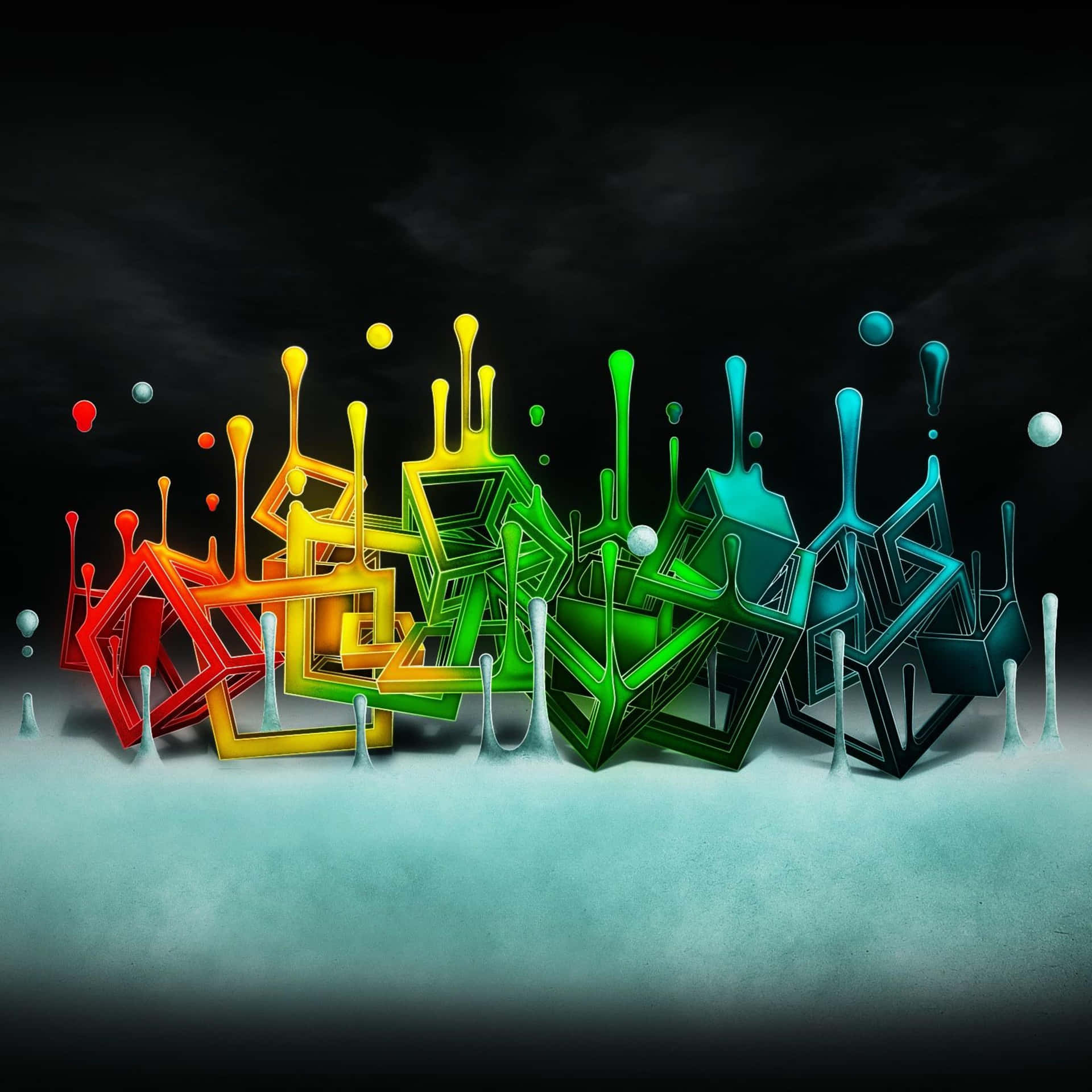 Abnormal Art Cubes Background