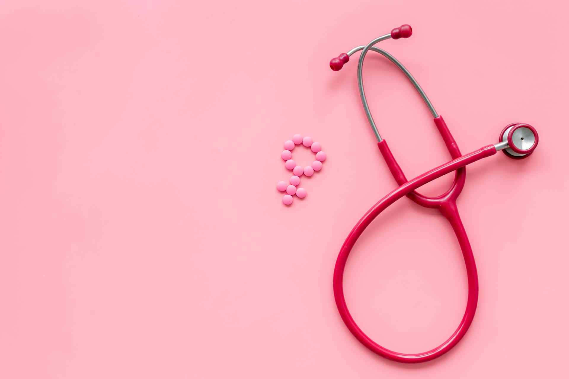 Abnormal Pink Stethoscope Background