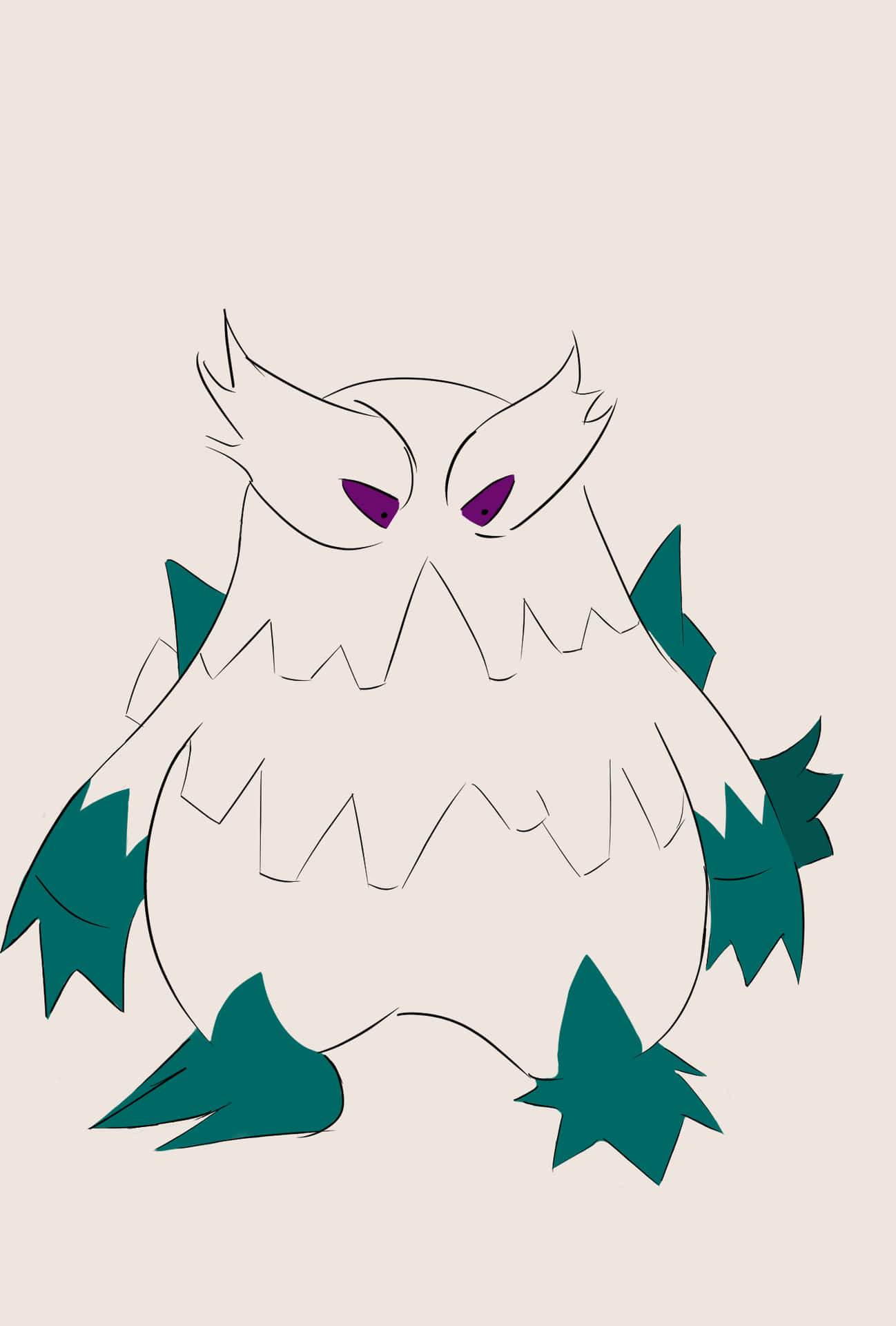 Abomasnow Graphic Sketch For Phone Background
