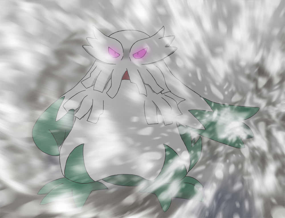 Abomasnow In Blizzard Background