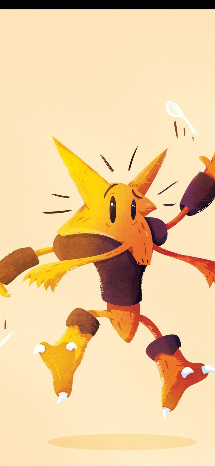 Abra Alakazam Cute Cartoon Illustration Background