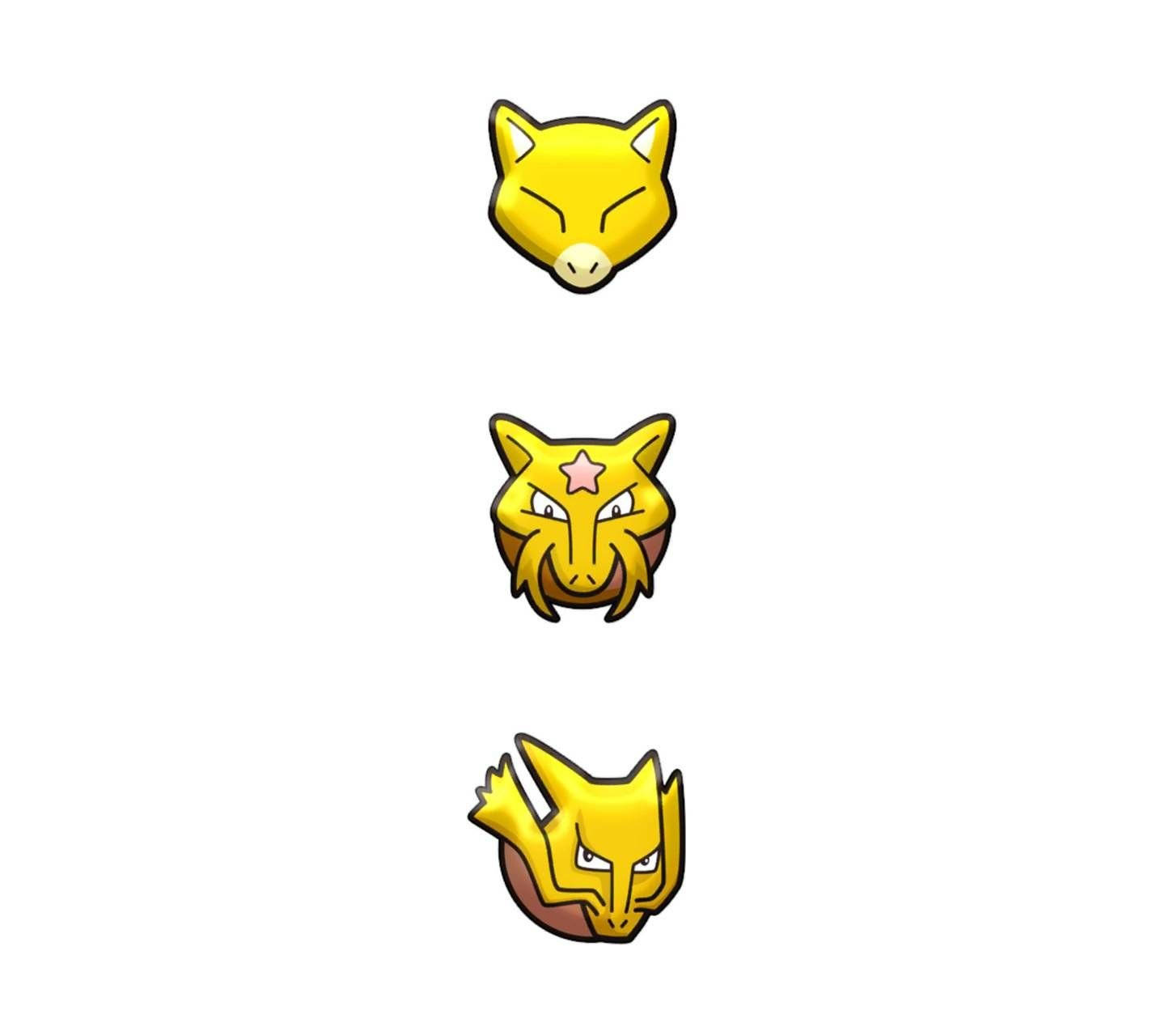 Abra Evolution Pokémon Icon Minimalist Background