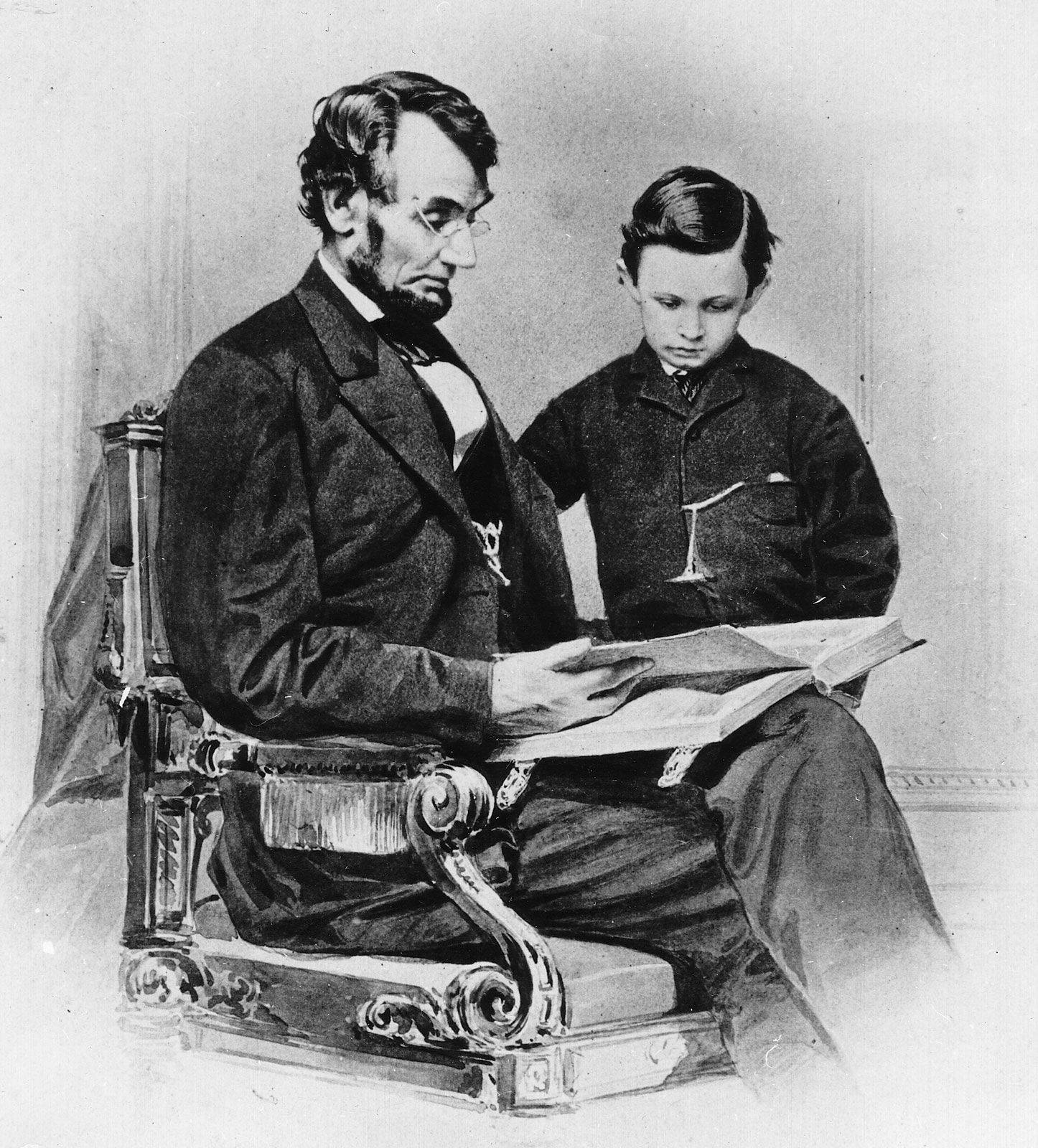 Abraham Lincoln And Son Tad