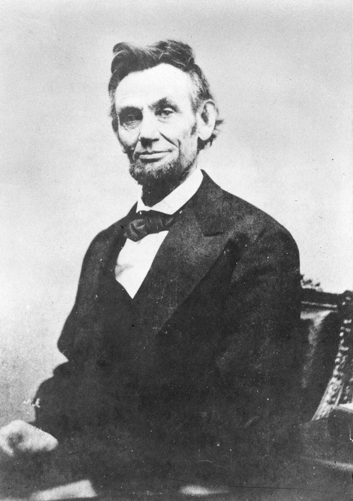 Abraham Lincoln In Gelatin Silver Print Background