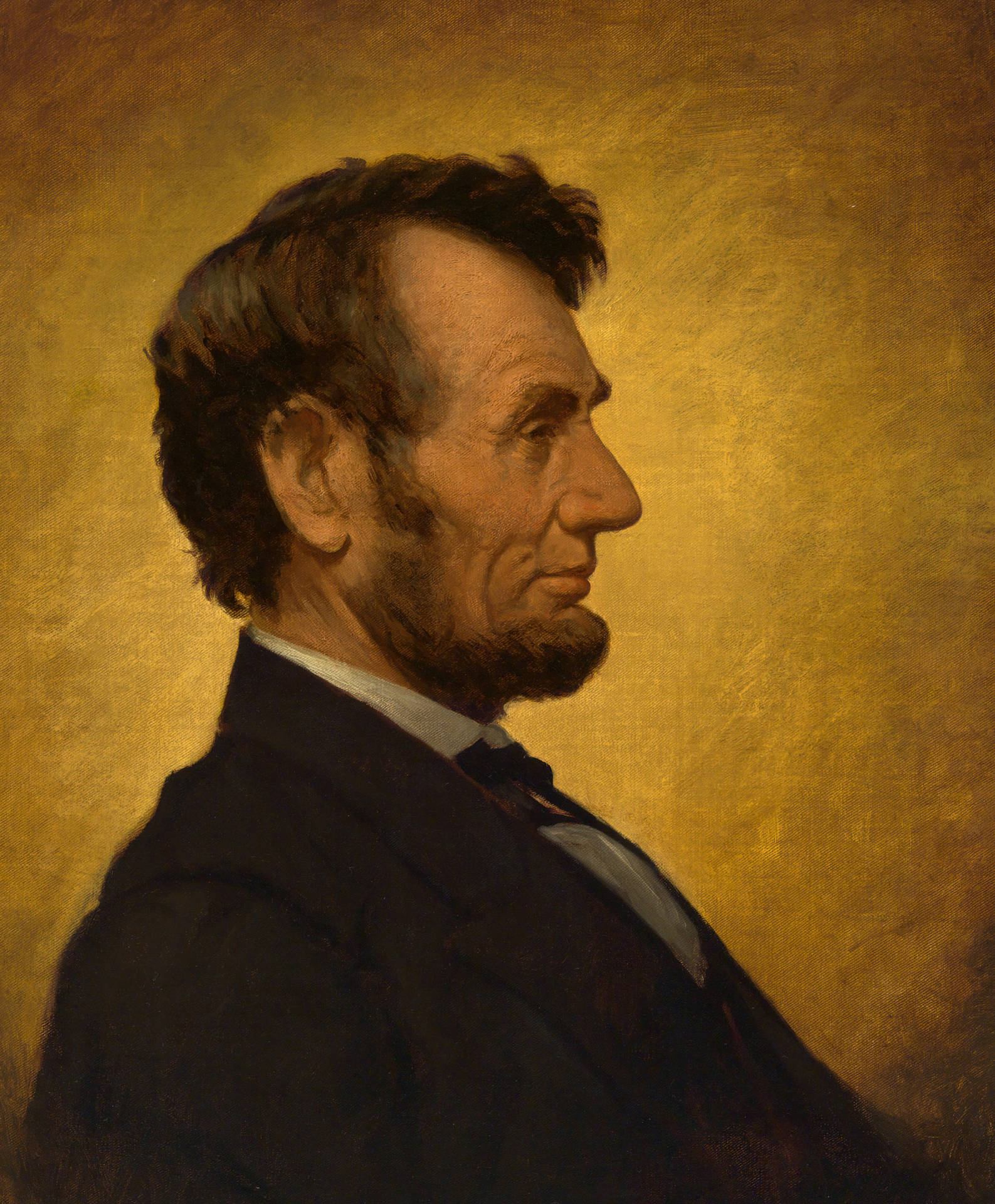 Abraham Lincoln Side-view Portrait Background