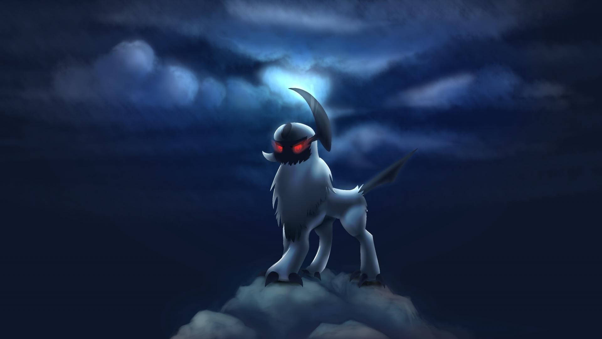 Absol On Cloudy Cliff