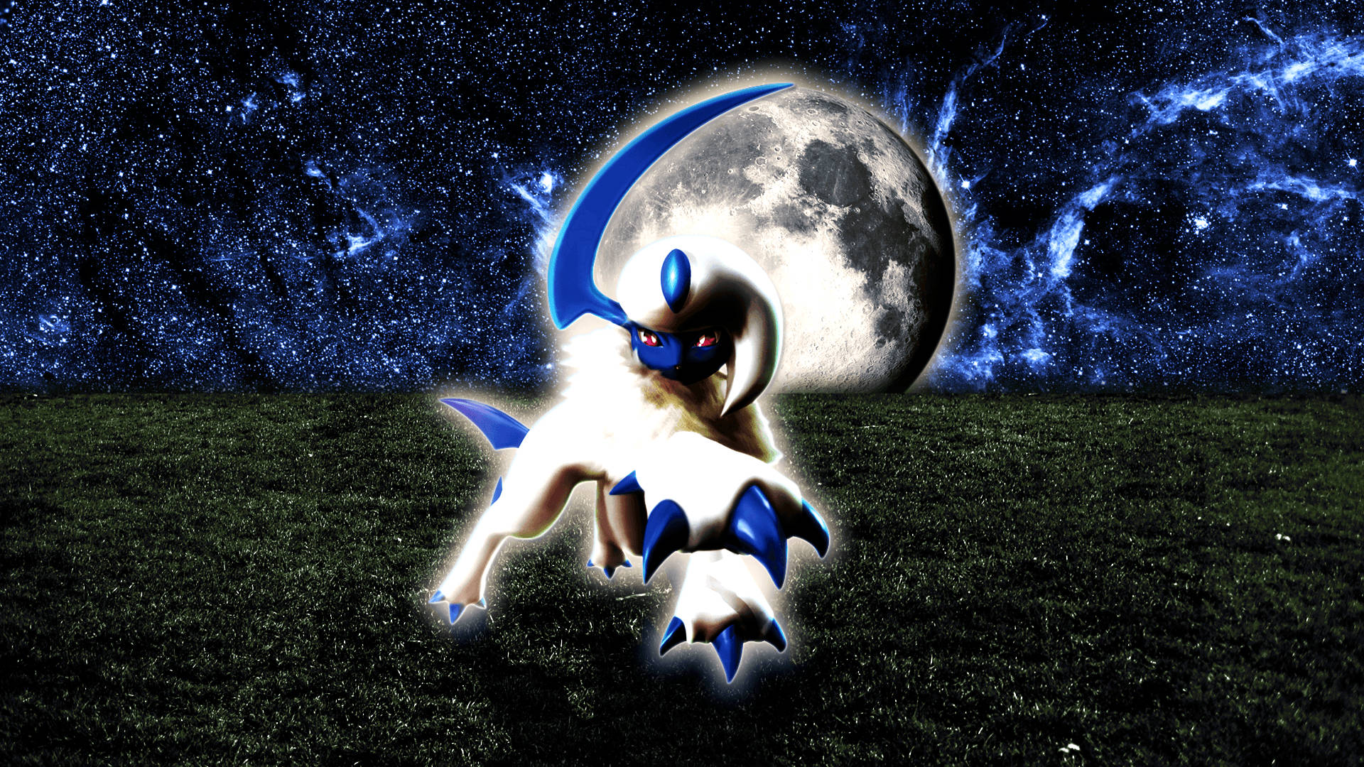 Absol With Moon On Field