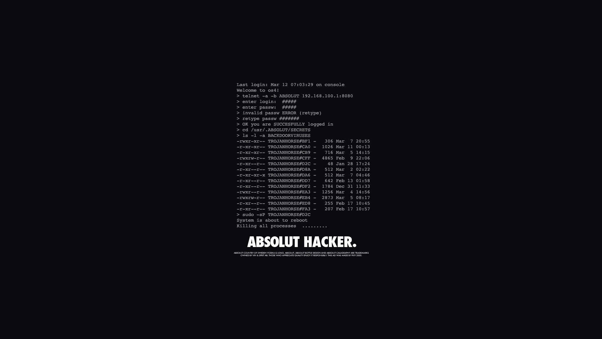 Absolut Hacker Full Hd Background