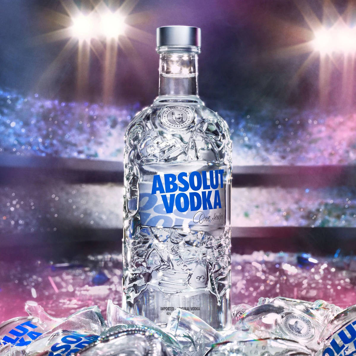 Absolut Vodka Bottle In Stadium